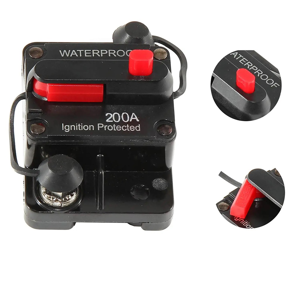 20 Amp Circuit Breaker with Manual Reset for Car Marine Trolling Motors Boat ATV Manual Power Protect for Audio System Fuse, 12V-48VDC, Waterproof 